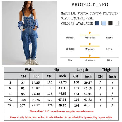 Women's Denim Jeans Belted Trousers